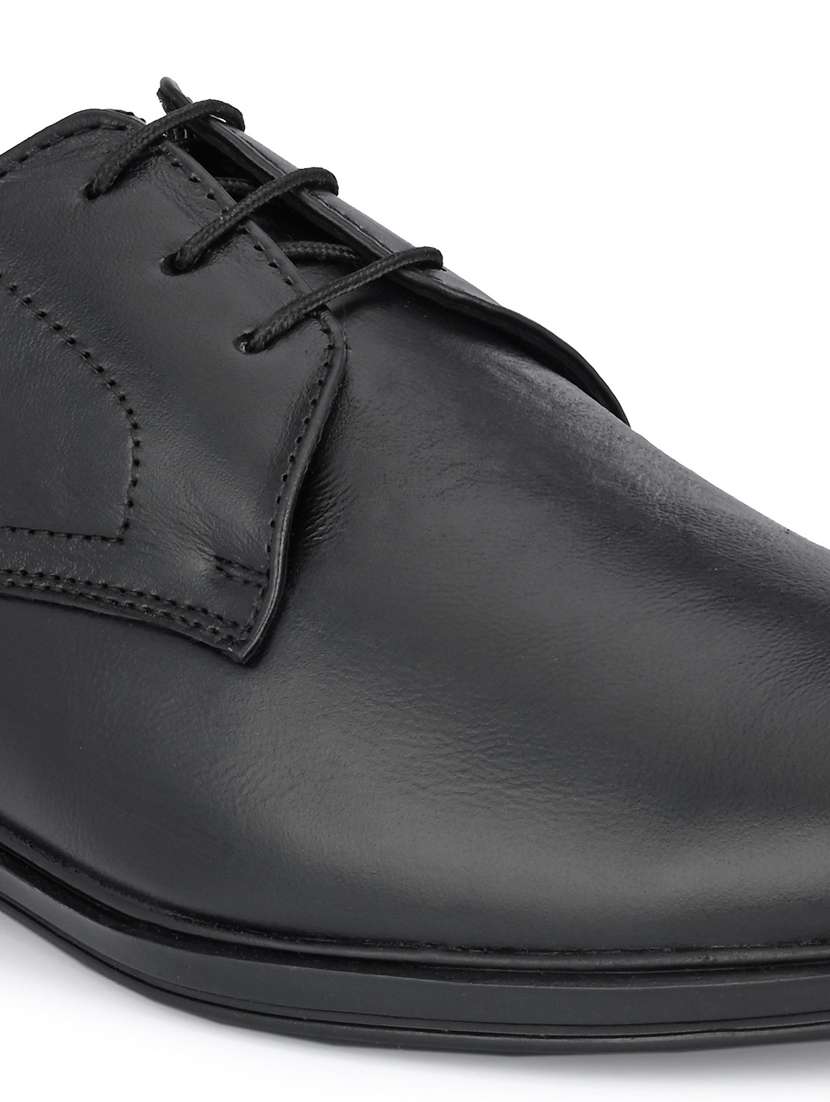 black leather laceup derbies - 19343032 -  Standard Image - 5