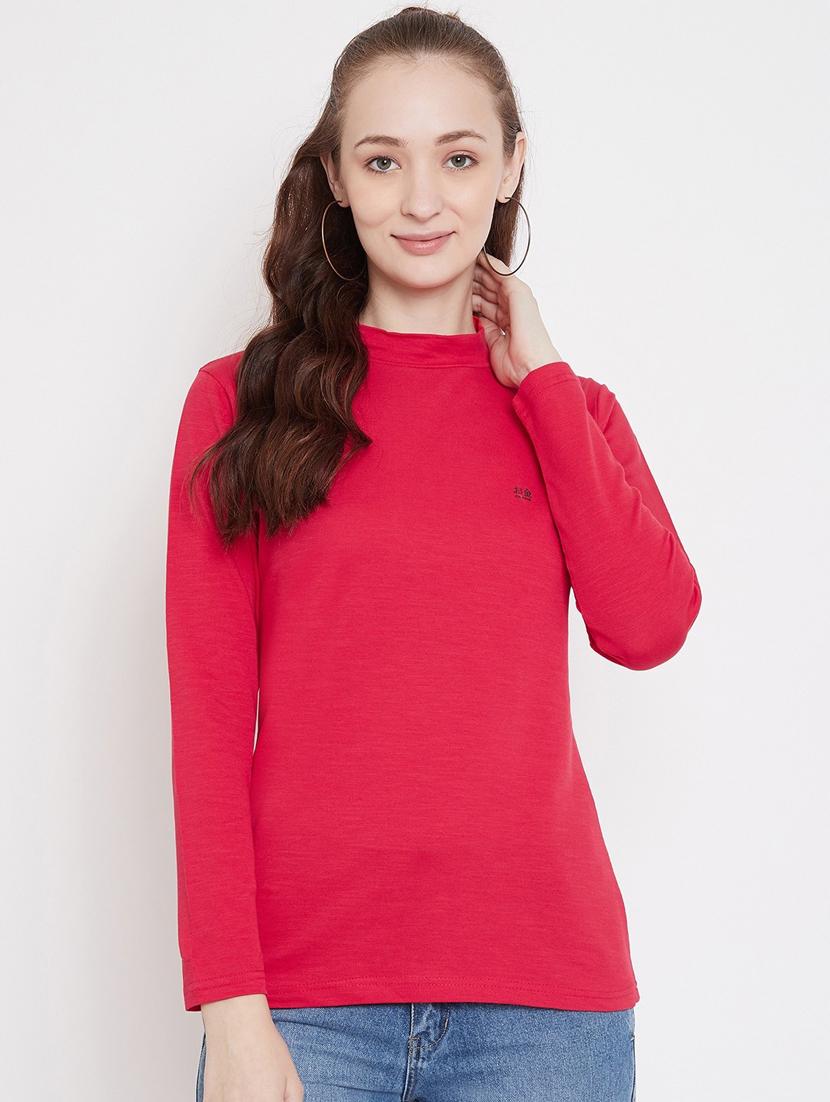 red long sleeves regular tee - 19344333 - Zoom Image - 0