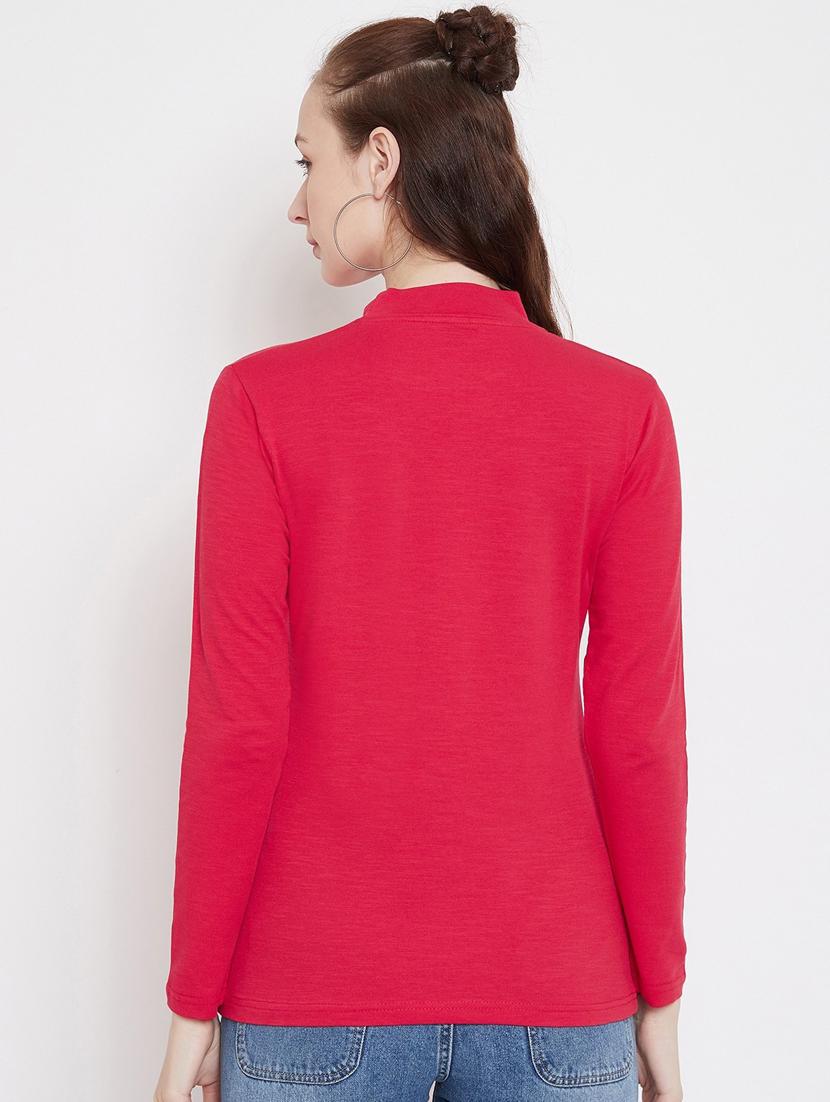 red long sleeves regular tee - 19344333 - Standard Image - 3
