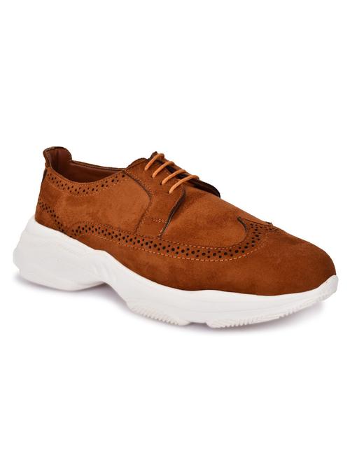 tan lace up shoes - 19345407 - Standard Image - 0