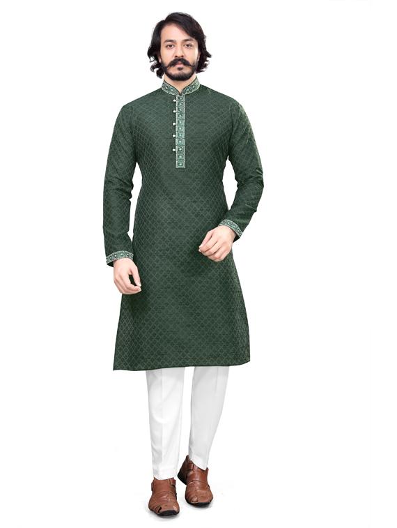 printed cotton kurta pyjama set - 19345515 - Zoom Image - 0