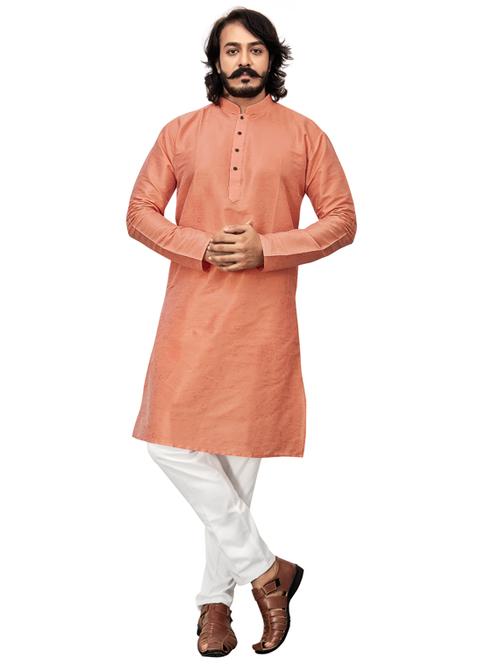 solids cotton kurta pyjama set - 19345525 -  Standard Image - 0