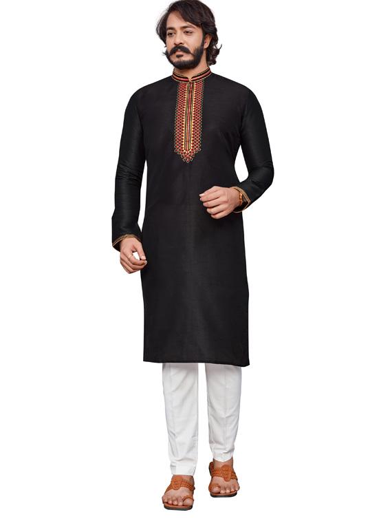 solids cotton kurta pyjama set - 19345579 -  Zoom Image - 0