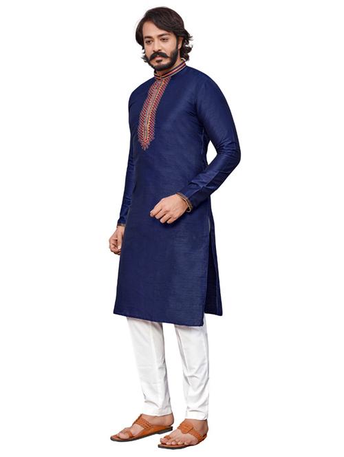 solids cotton kurta pyjama set - 19345581 -  Standard Image - 0