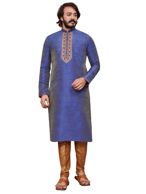 solids cotton kurta pyjama set - 19345587 -  Zoom Image - 0