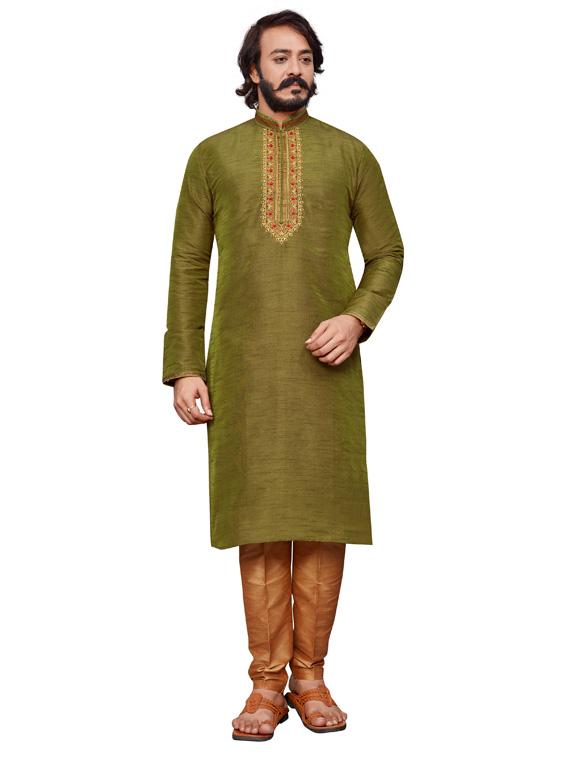 solids cotton kurta pyjama set - 19345588 - Zoom Image - 0