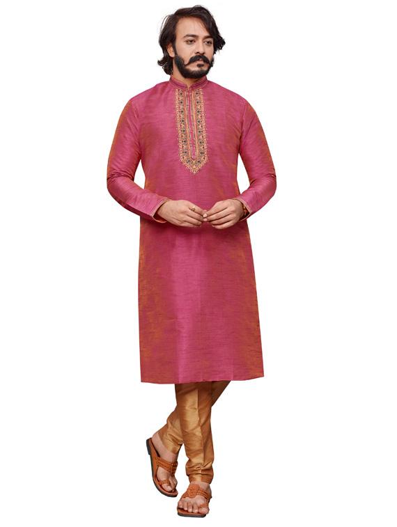 solids cotton kurta pyjama set - 19345590 -  Zoom Image - 0