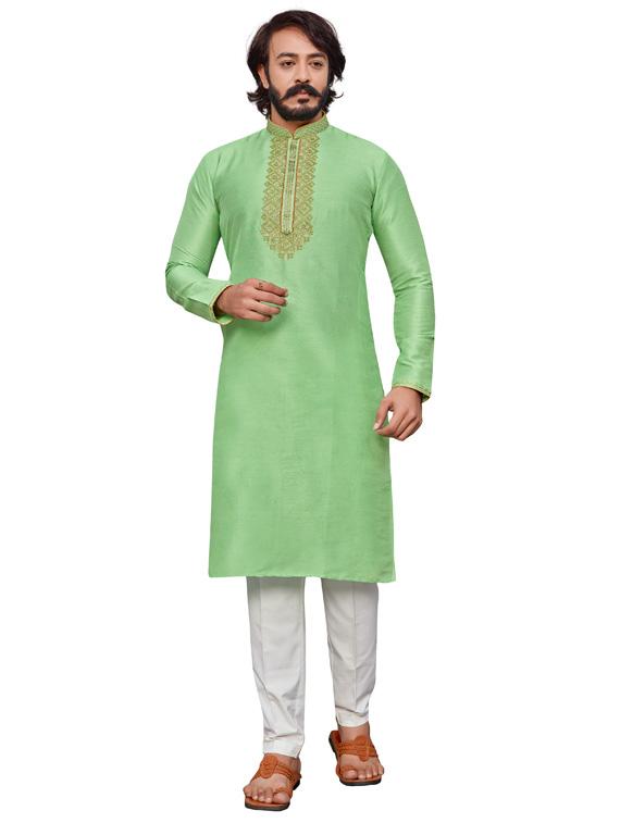 solids cotton kurta pyjama set - 19345596 -  Zoom Image - 0