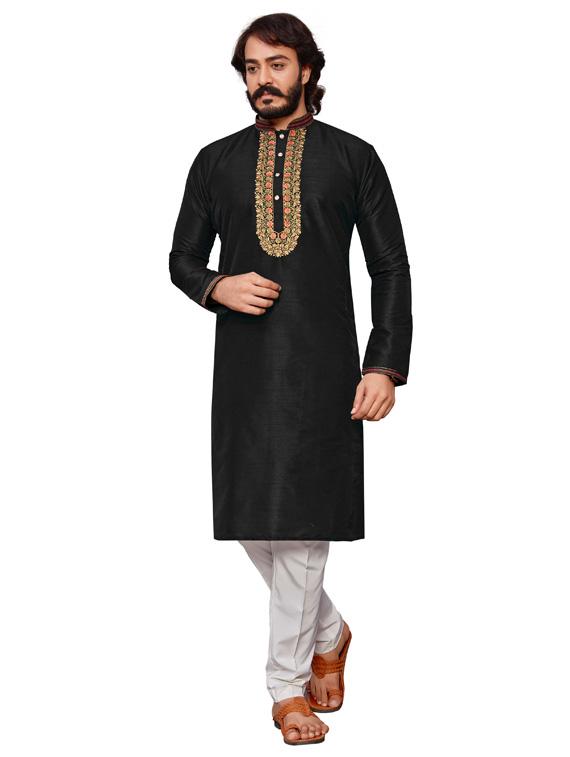 solids cotton kurta pyjama set - 19345599 - Zoom Image - 0