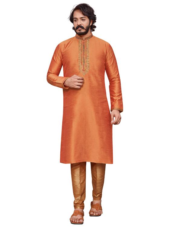 solids cotton kurta pyjama set - 19345605 - Zoom Image - 0