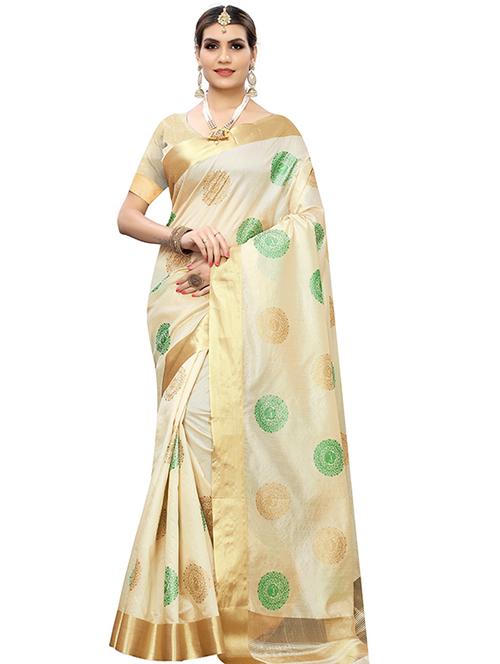 beige self design saree - 19345707 - Standard Image - 0