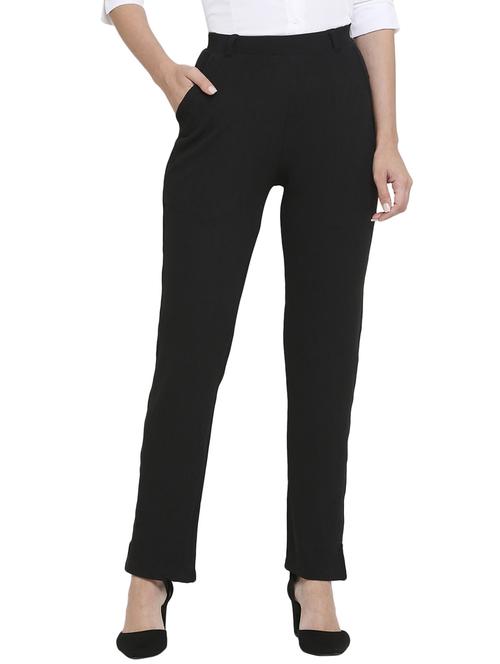 black solid formal trouser - 19349319 -  Standard Image - 0