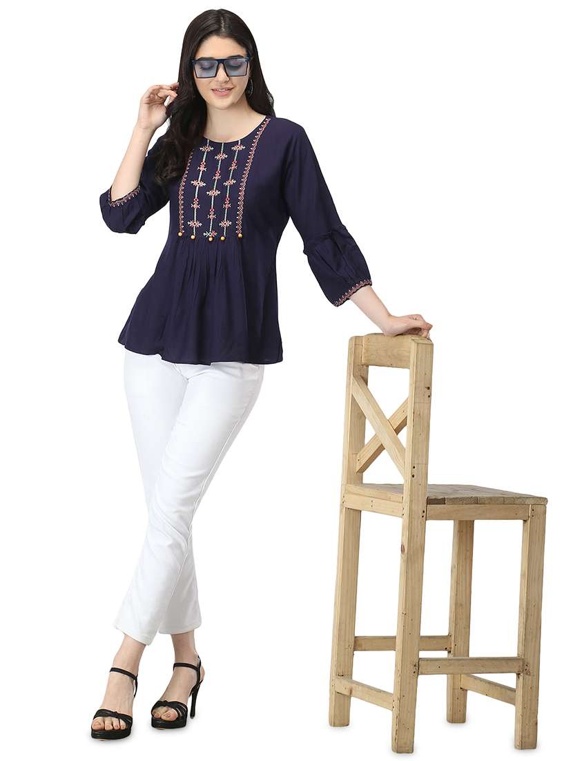 blue regular top - 19349389 - Standard Image - 3