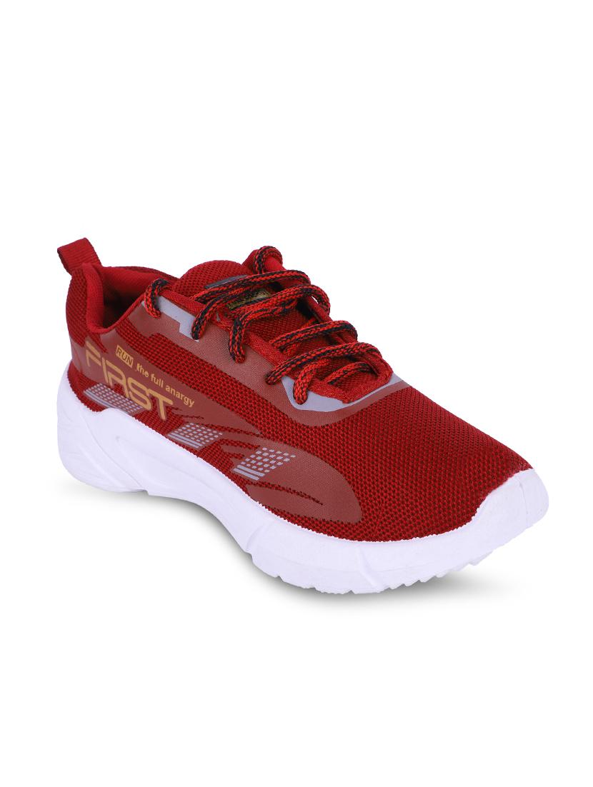 maroon mesh sport shoes - 19349414 - Zoom Image - 0