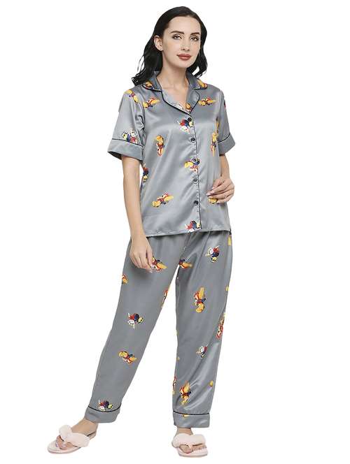 women printed night suit set - 19349762 -  Standard Image - 0