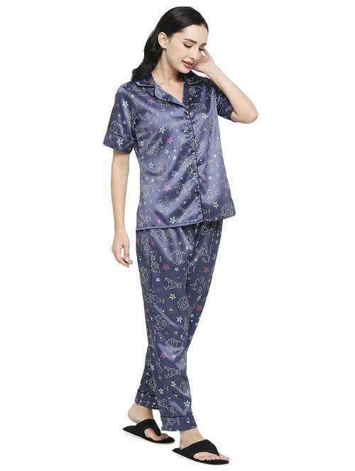women printed night suit set - 19349765 -  Standard Image - 0