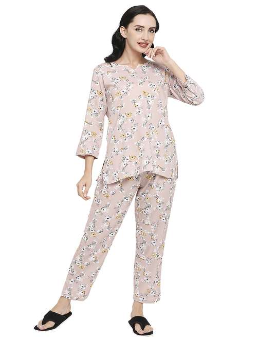 women printed night suit set - 19349770 -  Standard Image - 0