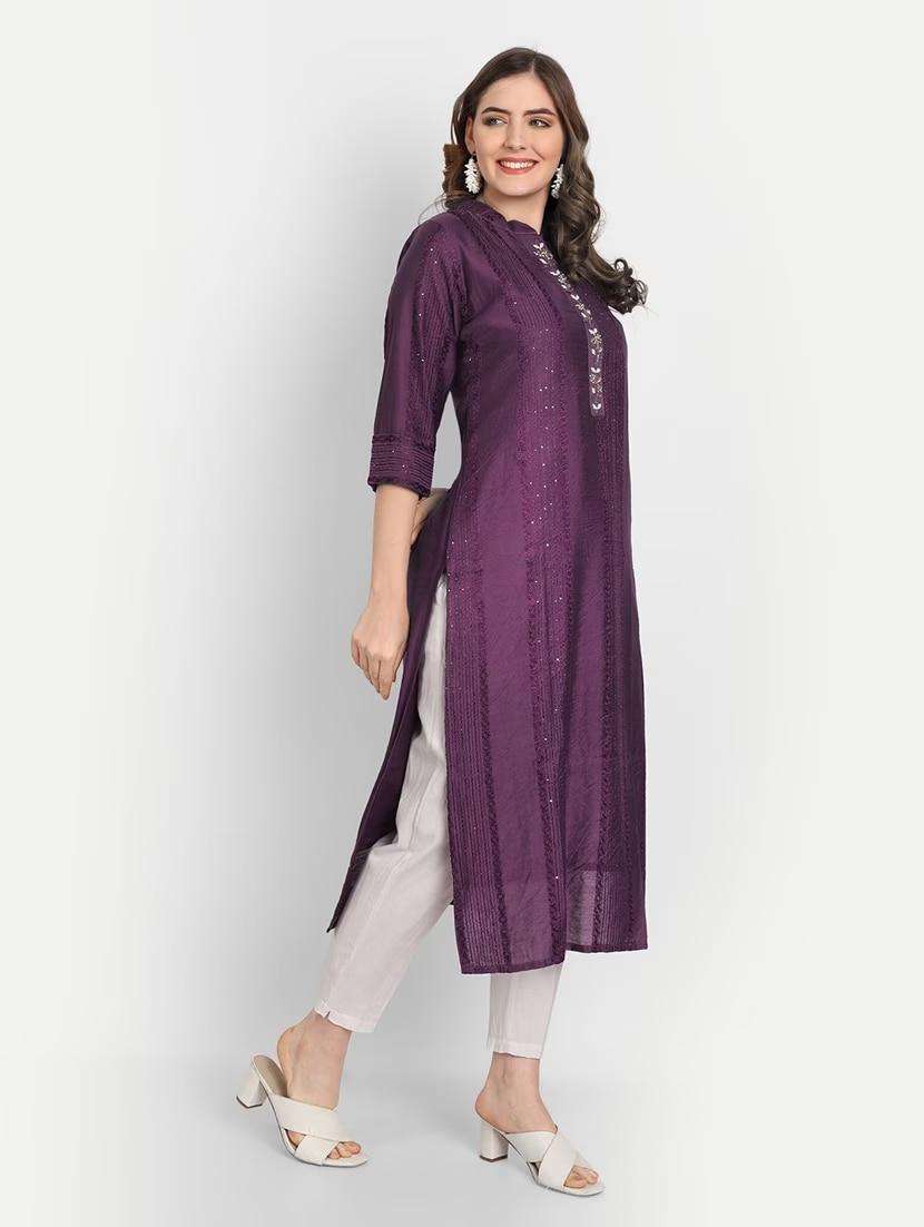 women's straight kurta - 19350414 -  Standard Image - 3