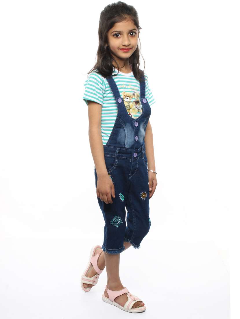 solids denim dungarees - 19350878 - Zoom Image - 0