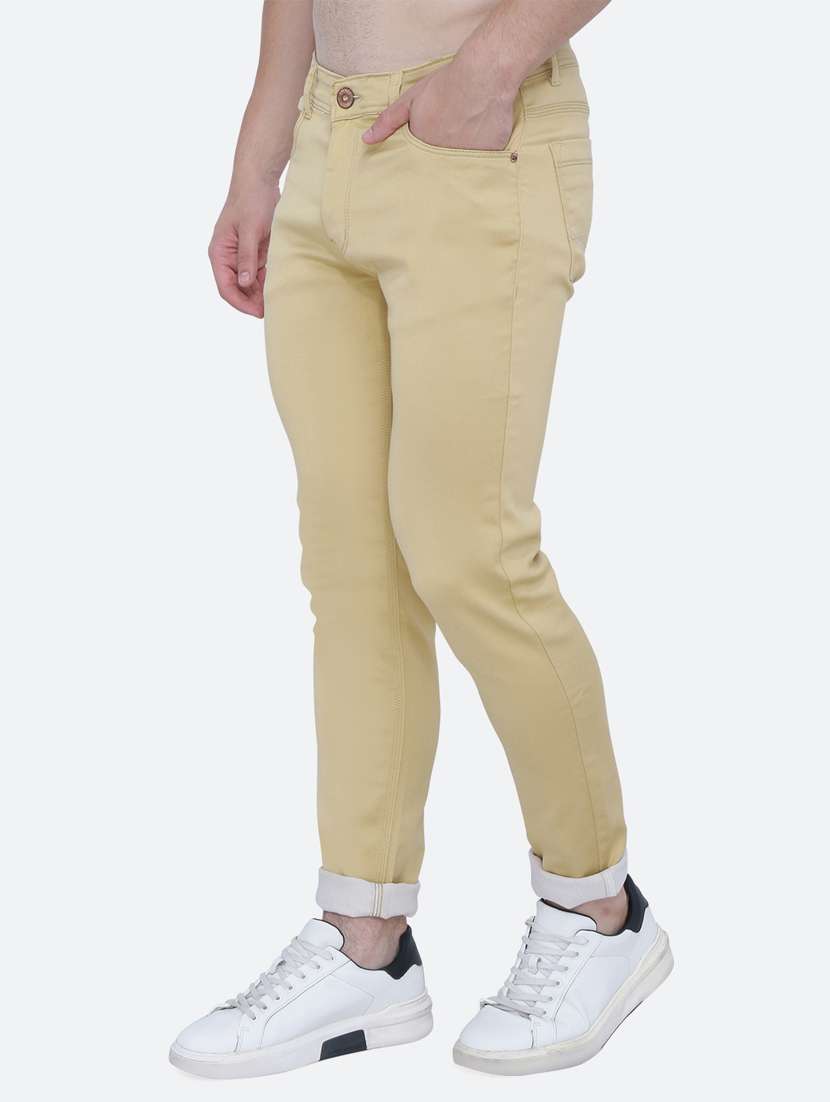 Mens Slim Fit Plain Jeans