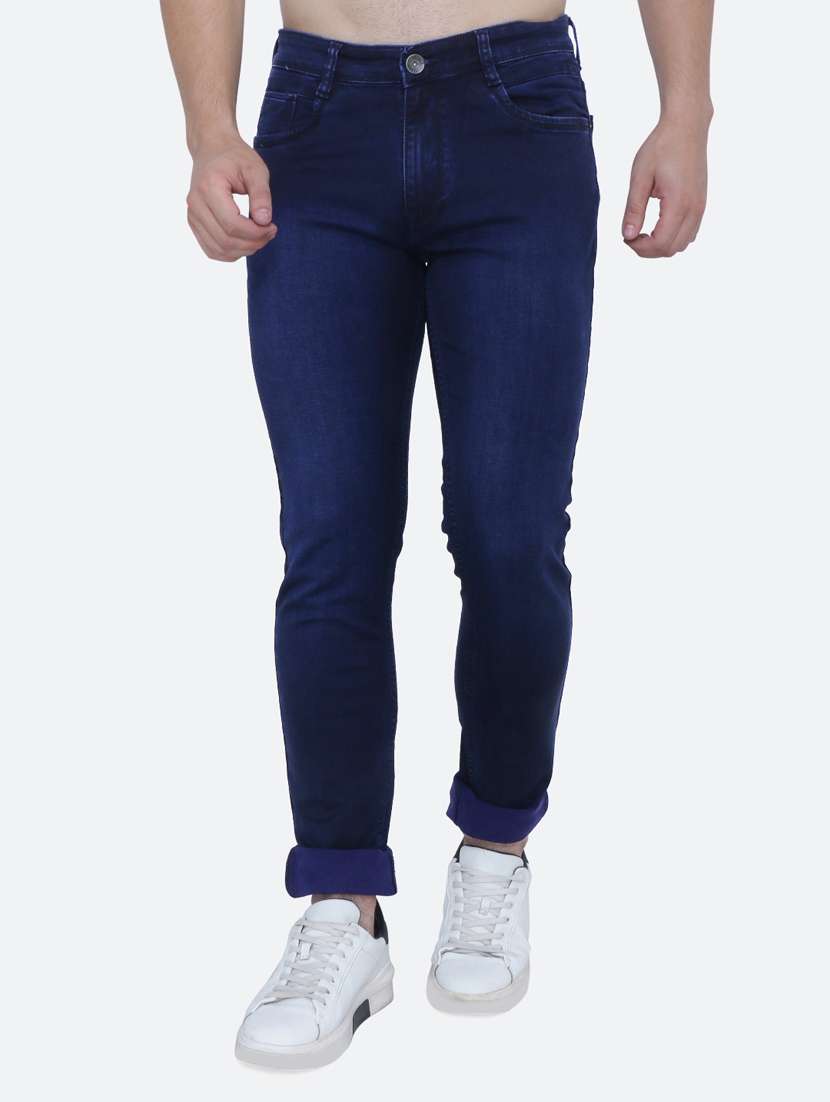 mens slim fit plain jeans - 19351948 -  Zoom Image - 0