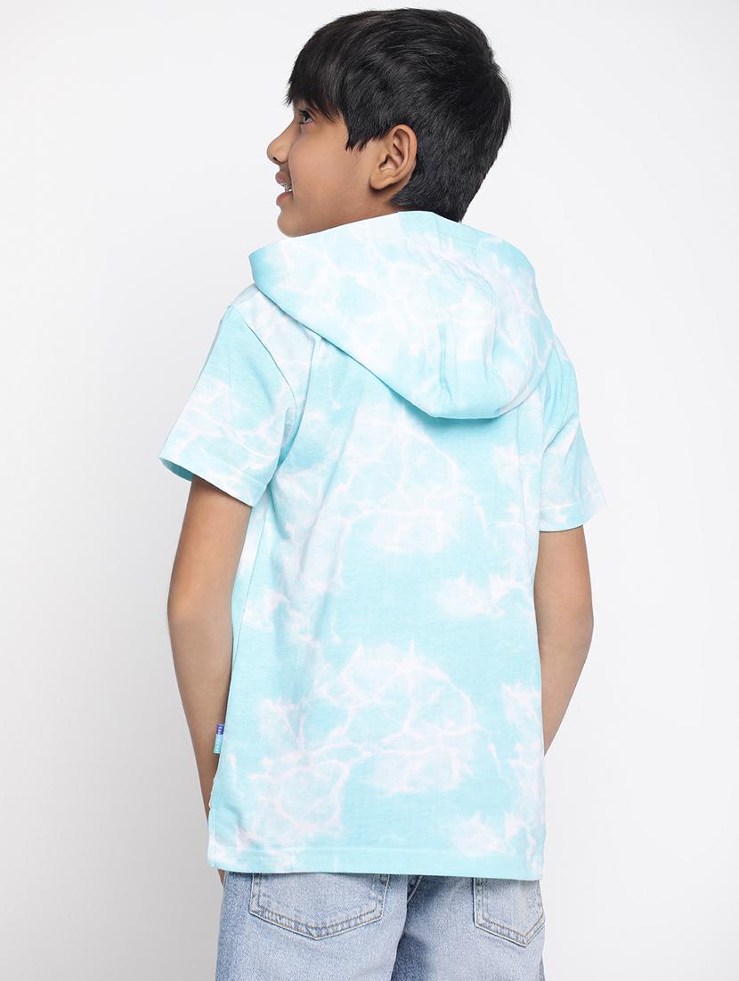 boys hooded front print t-shirt - 19352880 - Standard Image - 3