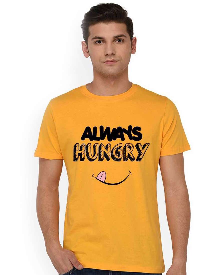 men printed round neck t-shirt