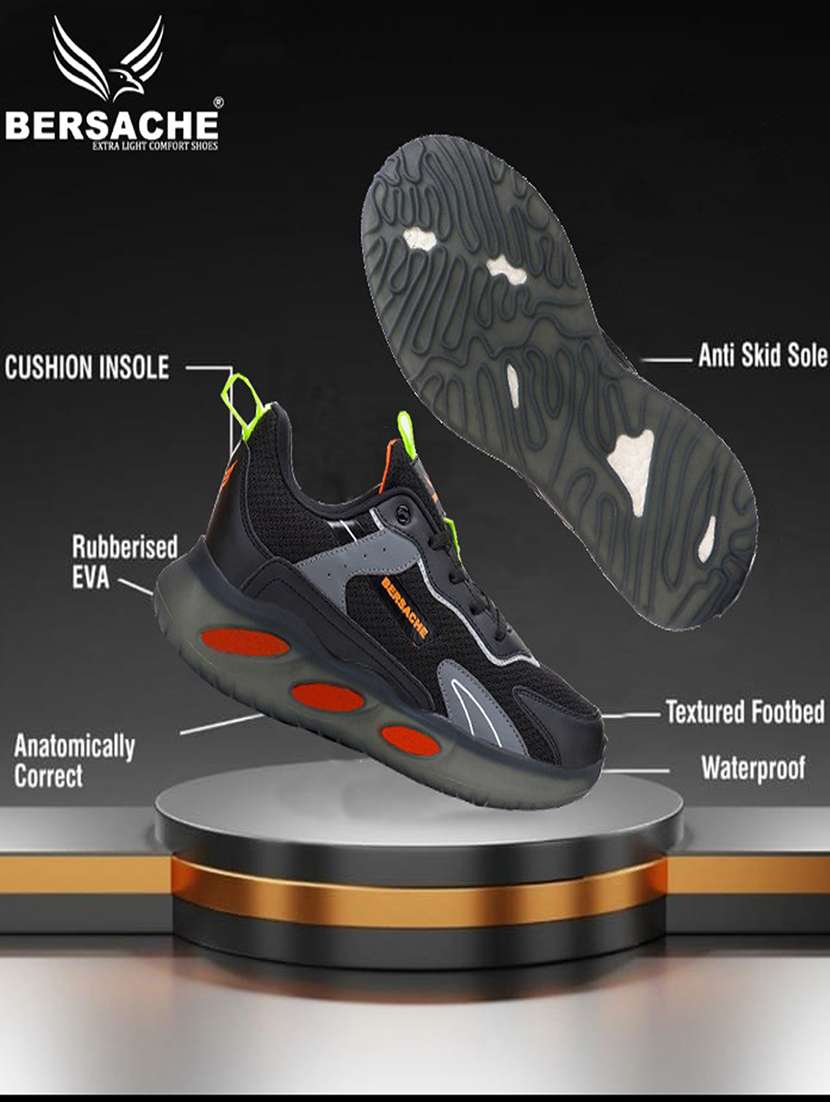 black sheet sport shoes - 19354288 - Standard Image - 5