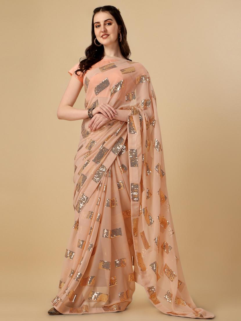 self design bollywood saree with blouse - 19354332 - Zoom Image - 0