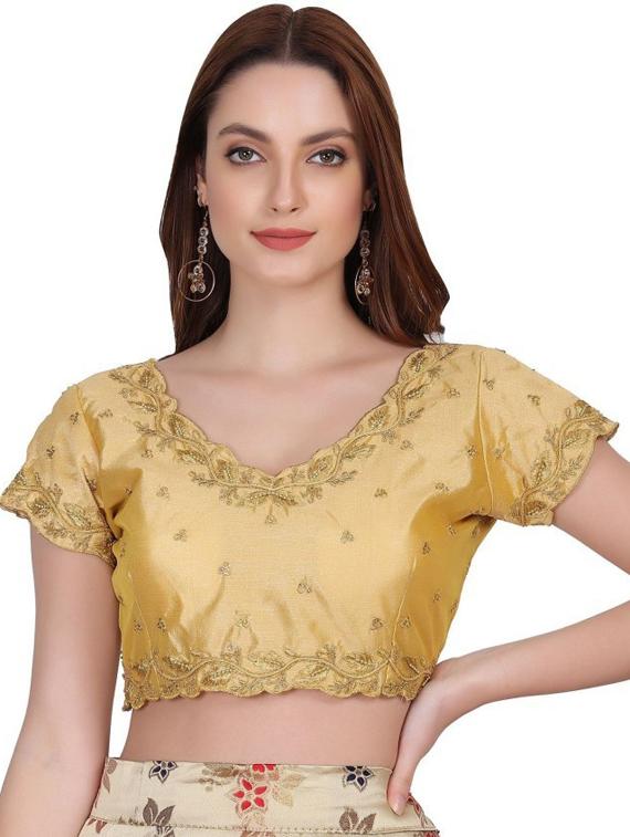 gold embroidered regular blouse - 19355266 -  Zoom Image - 0