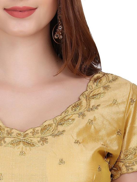 gold embroidered regular blouse - 19355266 - Standard Image - 3