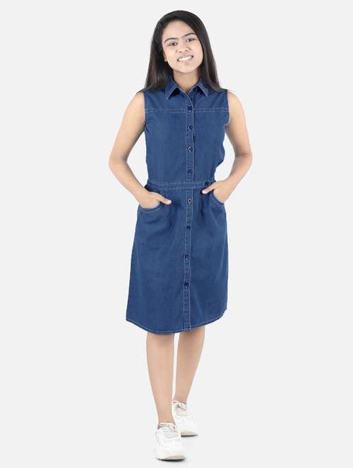 girls collared sleeveless frock