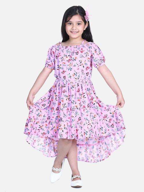 girls shoulder strap cold shoulder frock - 19370818 -  Standard Image - 0