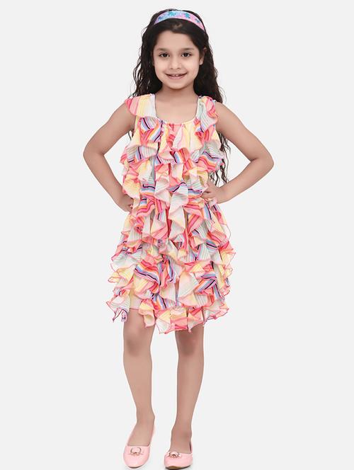 girls round neck sleeveless frock - 19370830 - Standard Image - 0