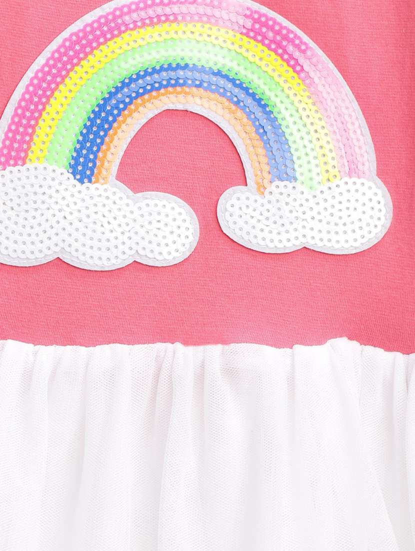 girls round neck short sleeves frock - 19370850 -  Standard Image - 3