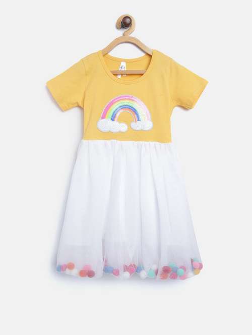 girls round neck short sleeves frock - 19370851 -  Standard Image - 0