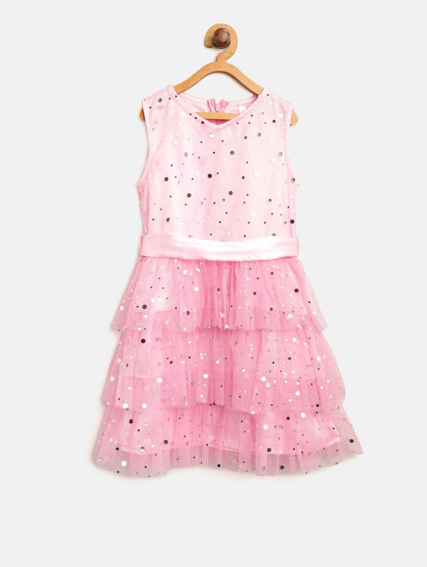 girls v neck sleeveless frock