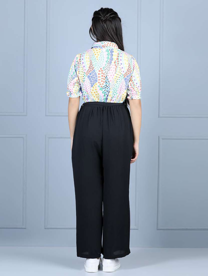 multi colored polyester full length jumpsuit jump suit - 19370891 -  Standard Image - 3