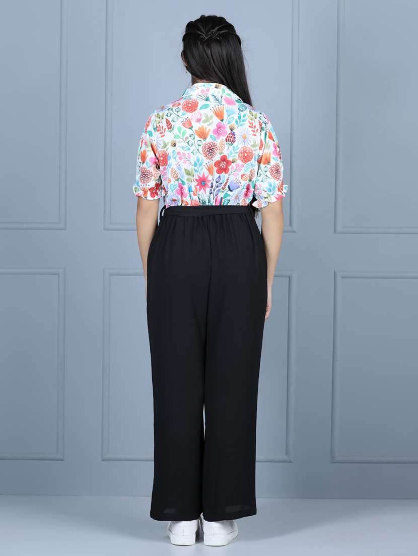 multi colored polyester full length jumpsuit - 19370892 - Standard Image - 3