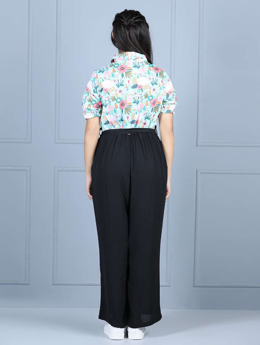 multi colored polyester full length jump suit - 19370893 -  Standard Image - 3