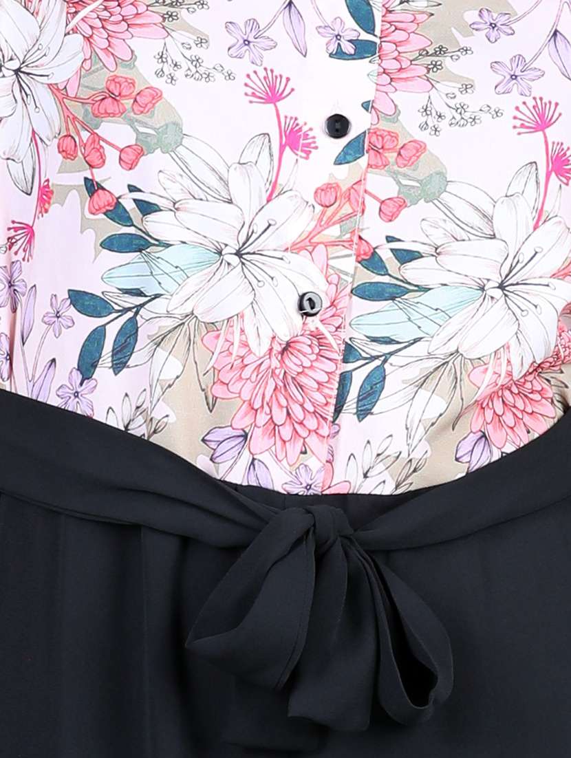 multi colored polyester full length jumpsuit  - 19370895 -  Standard Image - 3