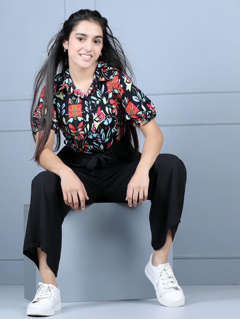 black polyester full length jumpsuit - 19370896 - Standard Image - 3