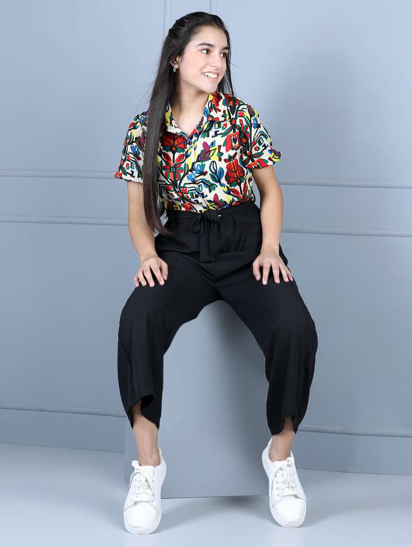 multi colored polyester full length jumpsuit - 19370897 - Standard Image - 3