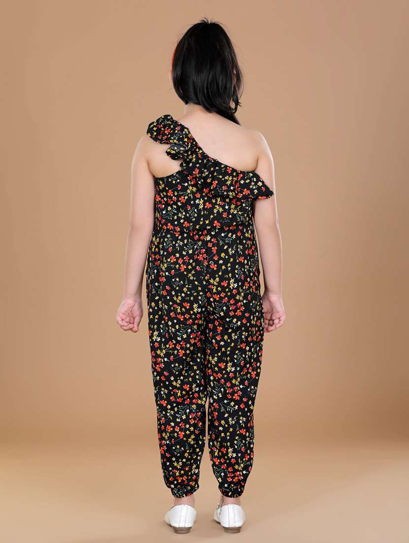 black polyester full length jumpsuit  - 19370911 -  Standard Image - 3