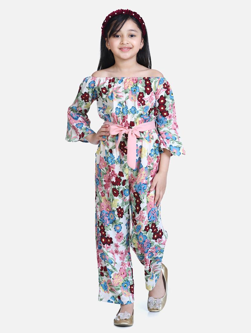 multi colored polyester full length jumpsuit