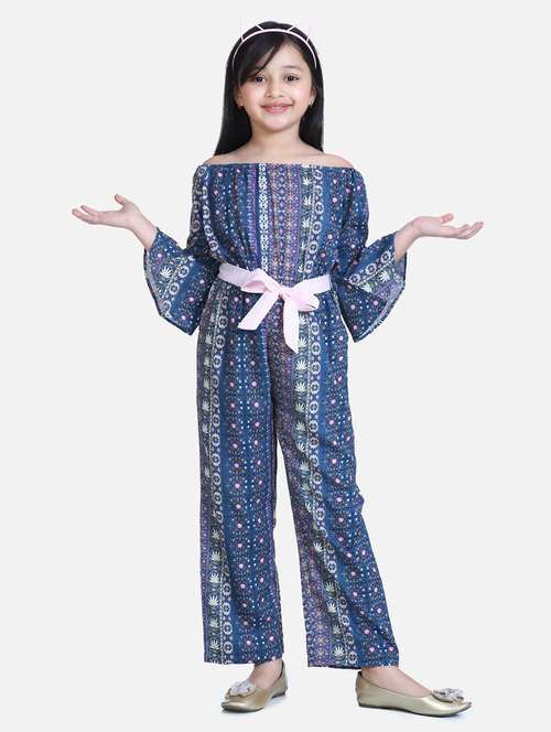 blue polyester full length jumpsuit - 19370920 -  Standard Image - 0