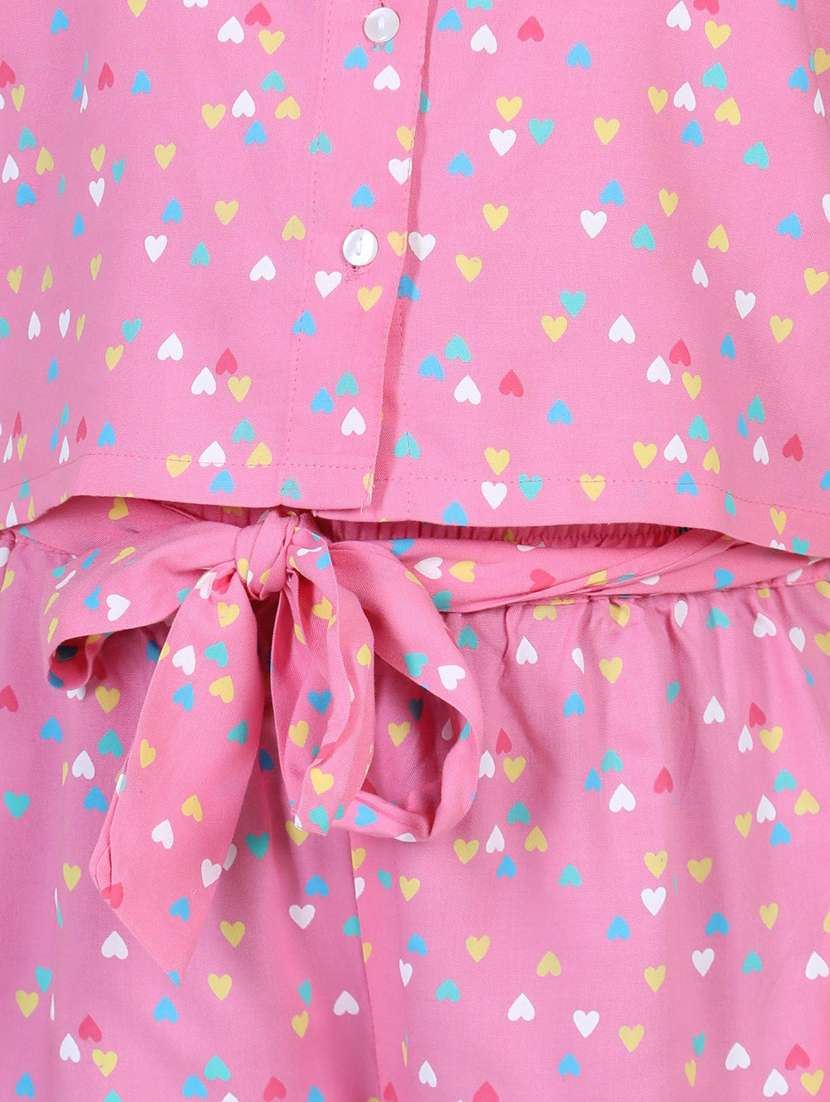 pink viscose full length twin sets - 19371009 - Standard Image - 3