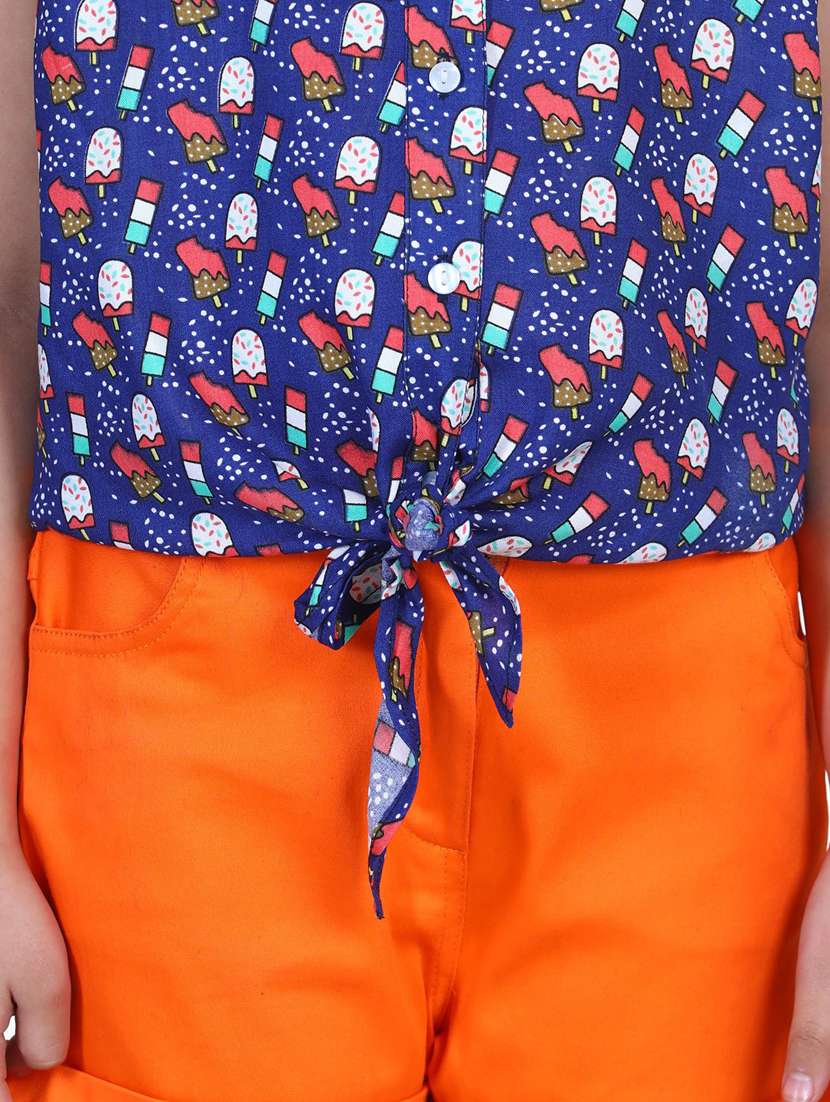 multi colored cotton shorts  twin sets - 19371013 -  Standard Image - 3