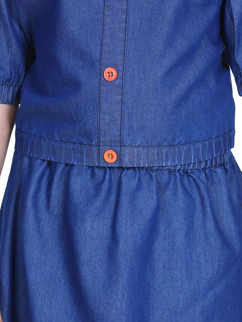 blue cotton skirt top twin sets  - 19371021 -  Standard Image - 3