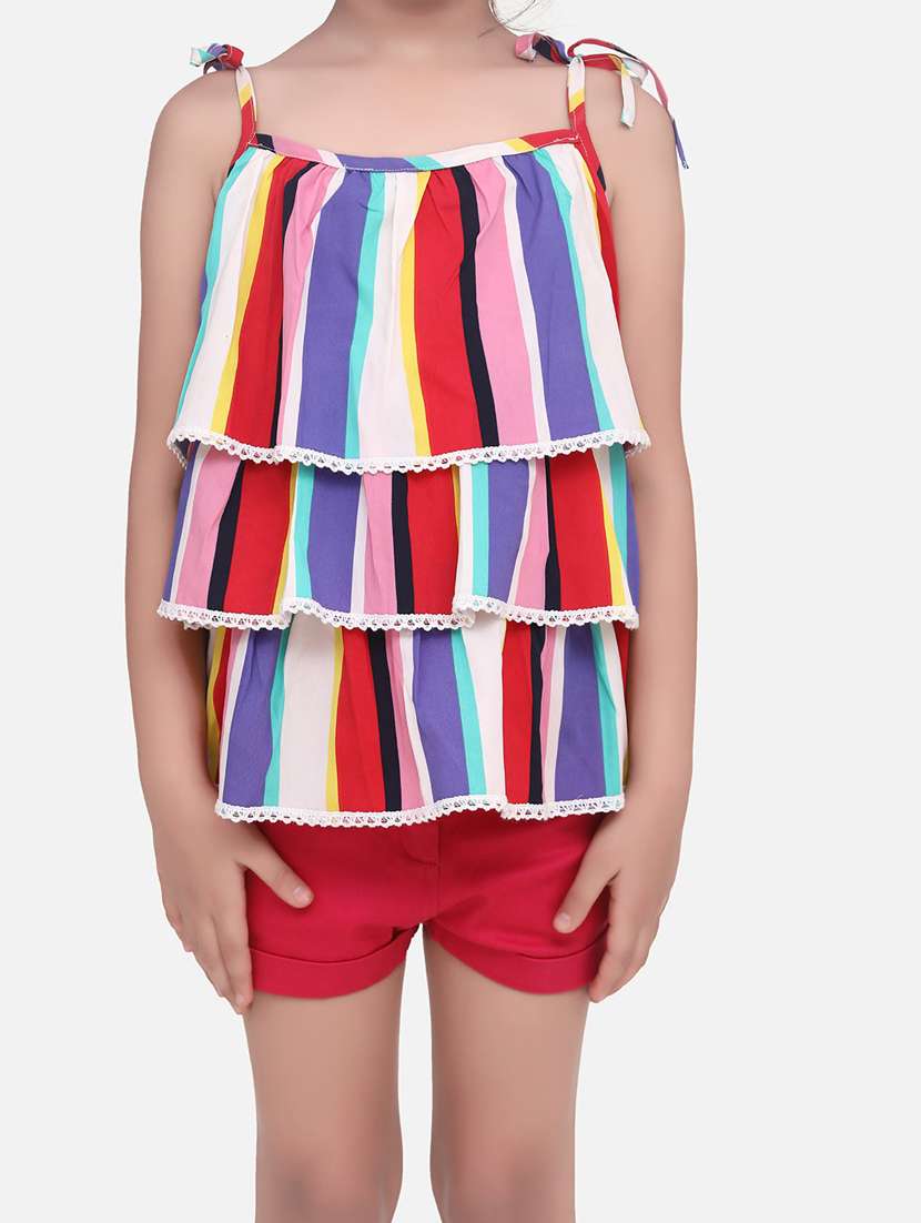 multi colored polyester shorts sets - 19371029 -  Standard Image - 3